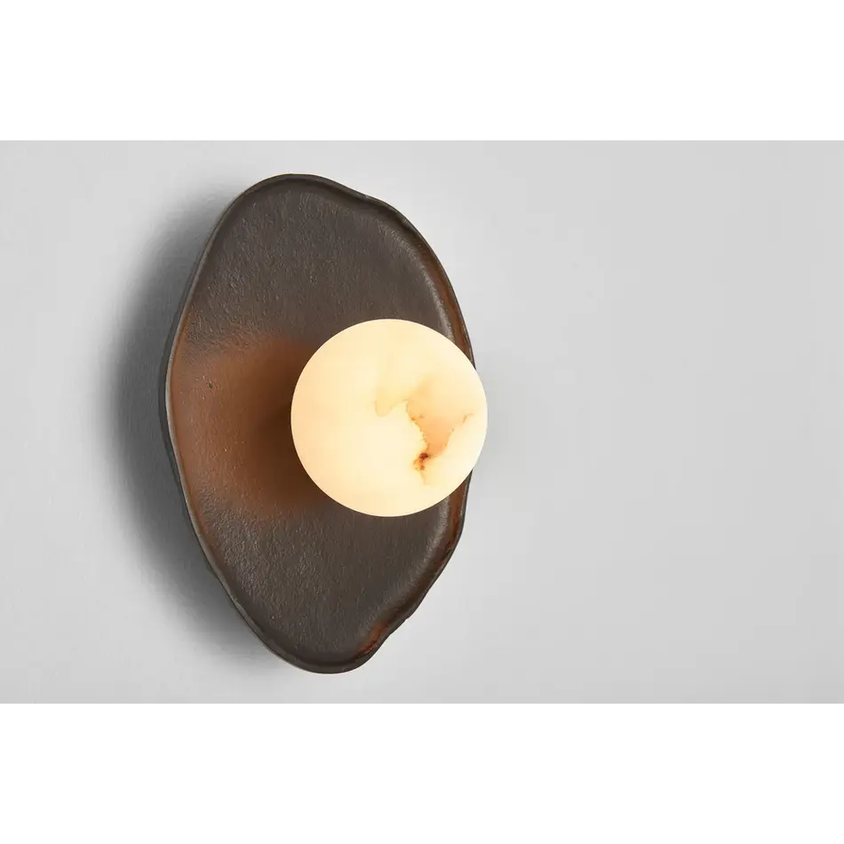 The Grand Interior Jules Design Wandlamp – Albast Wandverlichting Brons - Small