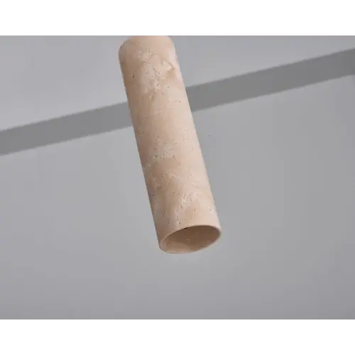 The Grand Interior Destino Pendant Lamp Travertine - Compact Cylindrical Pendant