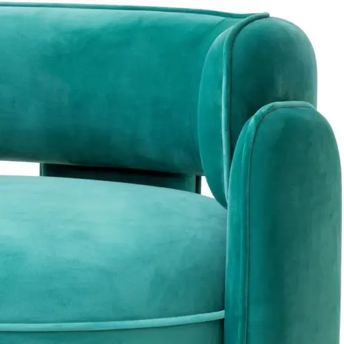 Eichholtz Chaplin Chair – Savona Turquoise Velvet Design Stoel