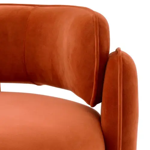 Eichholtz Chaplin Chair – Savona Orange Velvet Design Stoel