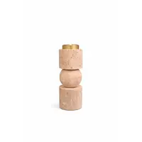 MIA Travertine Candlestick - Small