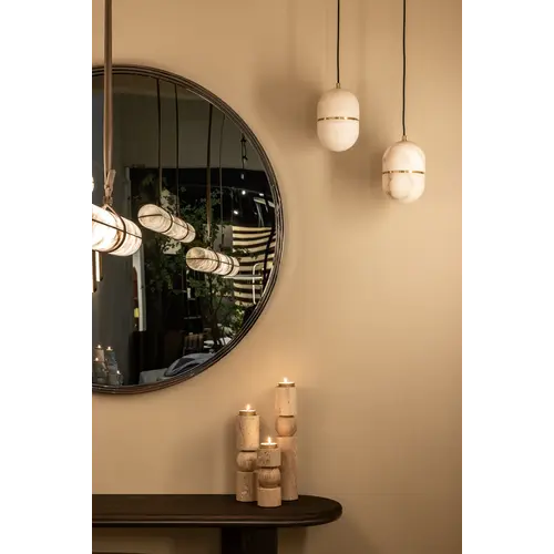 The Grand Interior MIA Travertine Candlestick - Medium