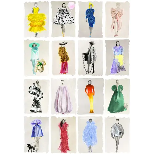 Cole & Son Couture Carousel Bright Multi Pearl Cole & Son Couture Carousel Bright Multi Pearl