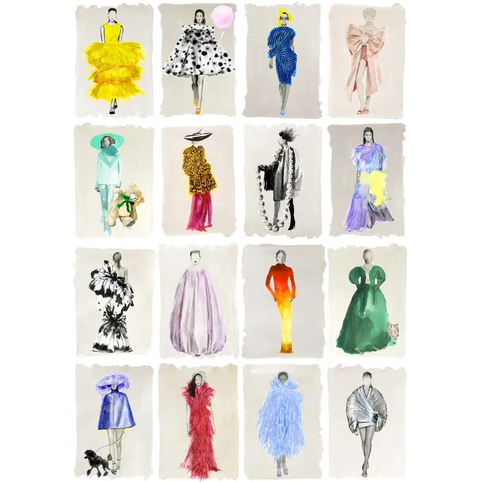 Cole & Son Couture Carousel Bright Multi Pearl Cole & Son Couture Carousel Bright Multi Pearl