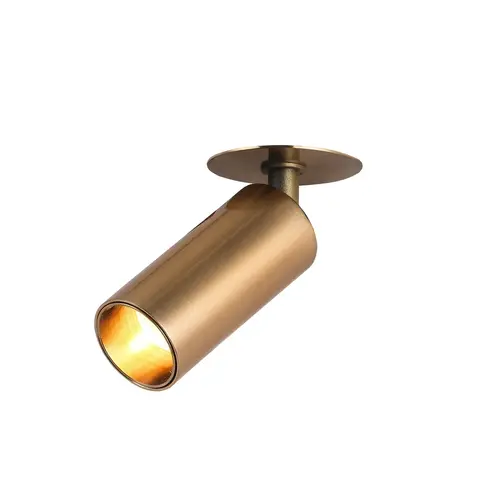 The Grand Interior Ludo Small Tube Spotlight - Brushed Brass The Grand Interior Ludo Small Tube Spotlight - Brushed Brass
