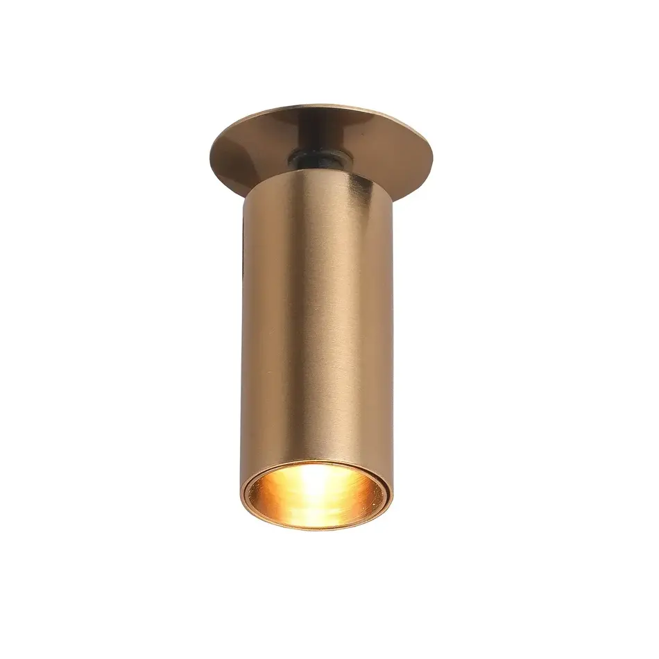 The Grand Interior Ludo Small Tube Spotlight - Brushed Brass The Grand Interior Ludo Small Tube Spotlight - Brushed Brass