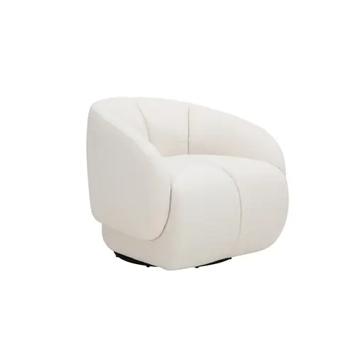 The Grand Interior ANGELICA Draaifauteuil – White Beige | Luxe 360° Swivel Armchair The Grand Interior ANGELICA Draaifauteuil – White Beige | Luxe 360° Swivel Armchair