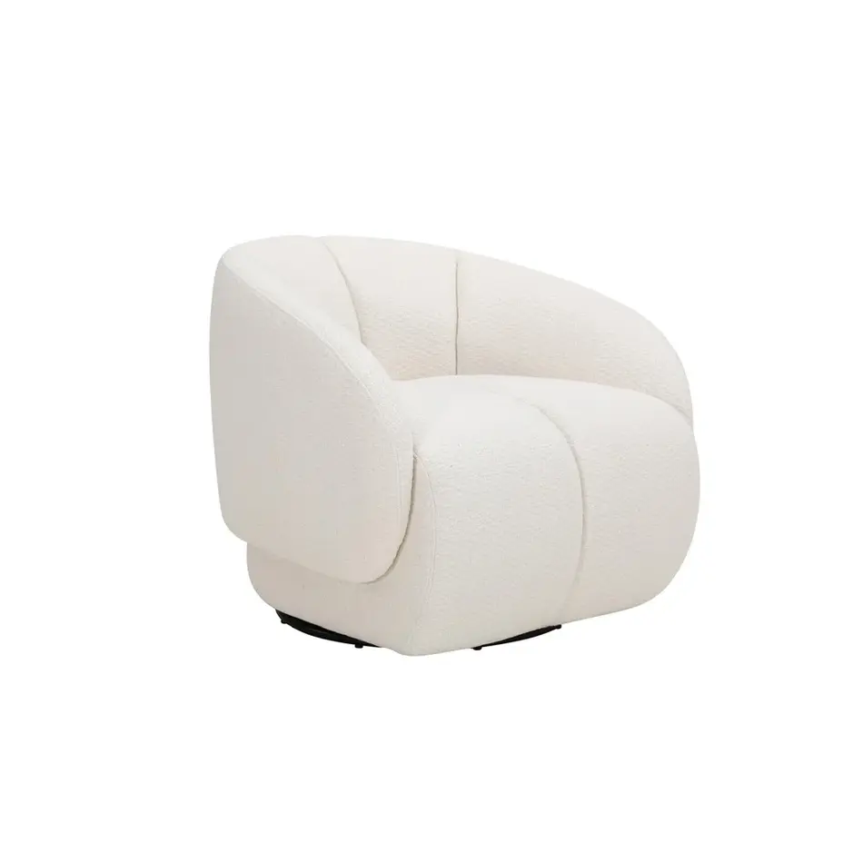 The Grand Interior ANGELICA Draaifauteuil – White Beige | Luxe 360° Swivel Armchair The Grand Interior ANGELICA Draaifauteuil – White Beige | Luxe 360° Swivel Armchair