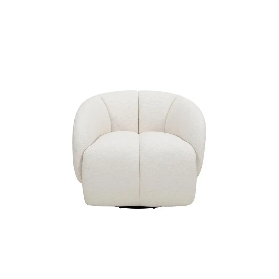 The Grand Interior ANGELICA Draaifauteuil – White Beige | Luxe 360° Swivel Armchair The Grand Interior ANGELICA Draaifauteuil – White Beige | Luxe 360° Swivel Armchair