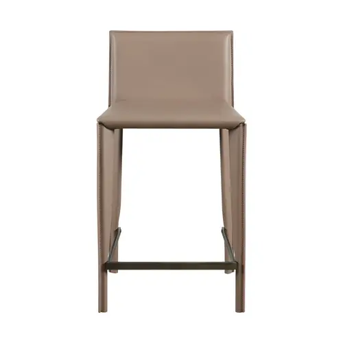 The Grand Interior MANTOVA Bar Stool, Taupe Microleather The Grand Interior MANTOVA Bar Stool, Taupe Microleather