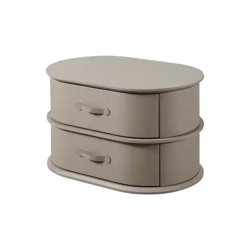 The Grand Interior PALM Nachtkastje Taupe Microleder