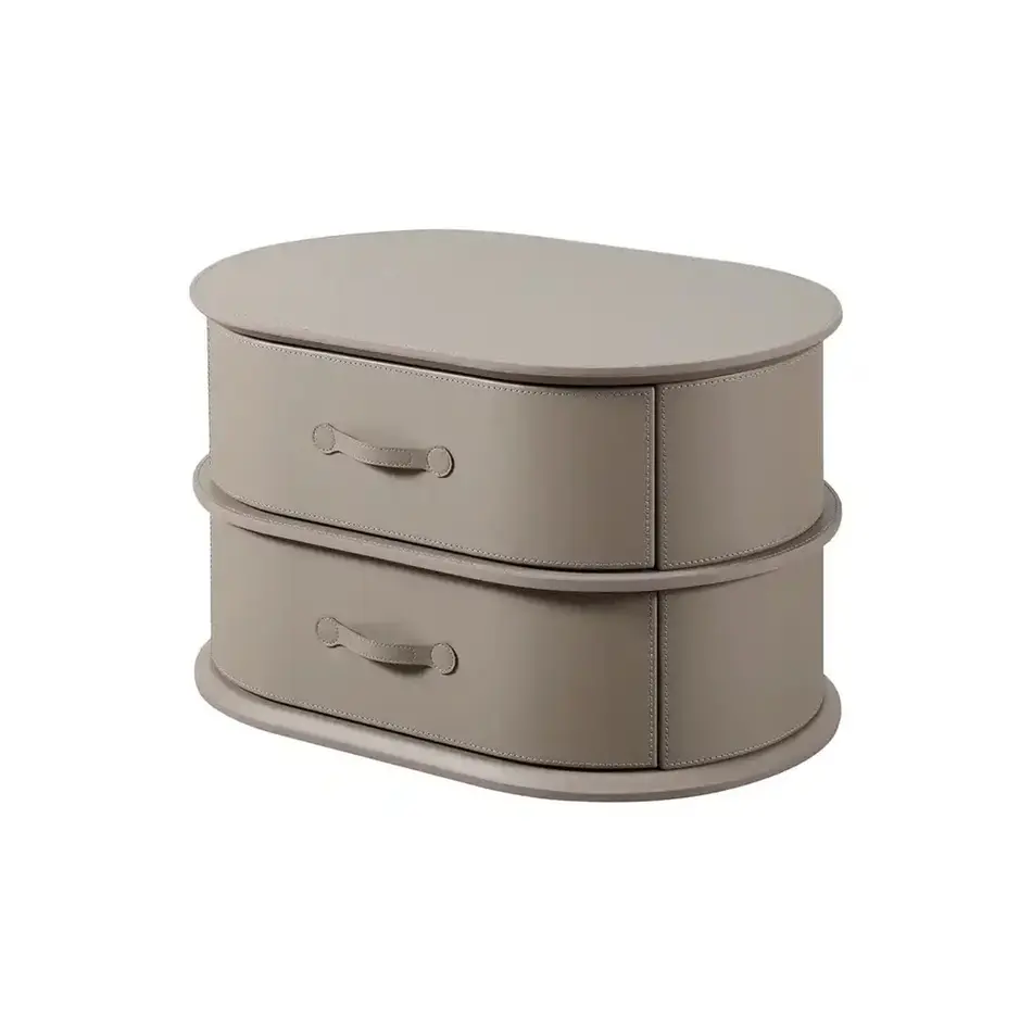 The Grand Interior PALM Nachtkastje Taupe Microleder