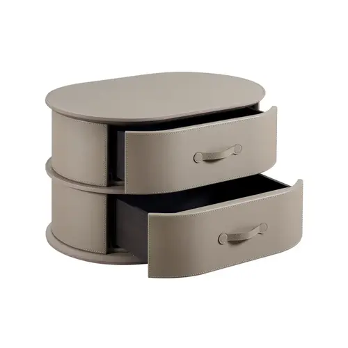 The Grand Interior PALM Nachtkastje Taupe Microleder