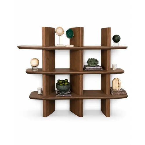The Grand Interior PUCK Bookcase – Dark Walnut The Grand Interior PUCK Bookcase – Dark Walnut