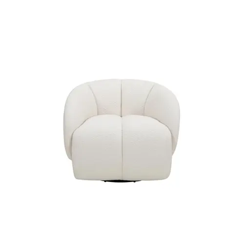 The Grand Interior ANGELICA Armchair Swivel – Swivel Designer Armchair | White-Beige The Grand Interior ANGELICA Armchair Swivel – Swivel Designer Armchair | White-Beige