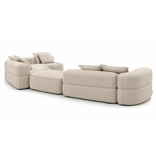 The Grand Interior VALENTINO Corner Sofa Right – Modular Corner Sofa in Italian Fabric | Vivaldi Beige The Grand Interior VALENTINO Corner Sofa Right – Modular Corner Sofa in Italian Fabric | Vivaldi Beige