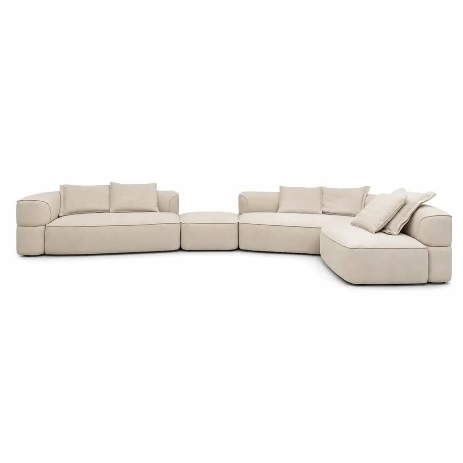 The Grand Interior VALENTINO Corner Sofa Right – Modular Corner Sofa in Italian Fabric | Vivaldi Beige The Grand Interior VALENTINO Corner Sofa Right – Modular Corner Sofa in Italian Fabric | Vivaldi Beige