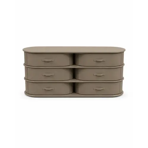 The Grand Interior PALM Cabinet – Handcrafted Chest of Drawers in Micro Leather | 6 Drawers The Grand Interior PALM Cabinet – Handcrafted Chest of Drawers in Micro Leather | 6 Drawers