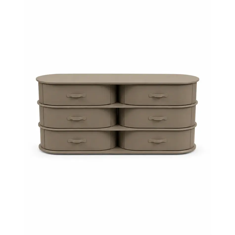 The Grand Interior PALM Cabinet – Handcrafted Chest of Drawers in Micro Leather | 6 Drawers The Grand Interior PALM Cabinet – Handcrafted Chest of Drawers in Micro Leather | 6 Drawers
