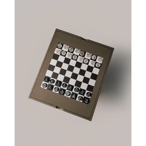 House of Nobilique House of Nobilique Leather Game Table Taupe – Leather Chess & Backgammon Table House of Nobilique House of Nobilique Leather Game Table Taupe – Leather Chess & Backgammon Table