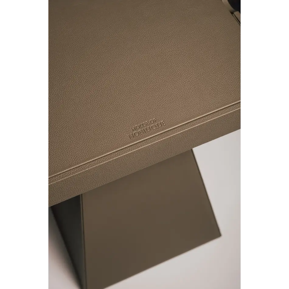 House of Nobilique House of Nobilique Leather Game Table Taupe – Leather Chess & Backgammon Table House of Nobilique House of Nobilique Leather Game Table Taupe – Leather Chess & Backgammon Table