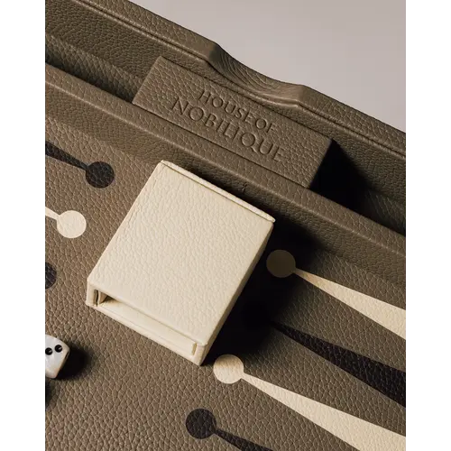 House of Nobilique House of Nobilique Leather Game Table Taupe – Leather Chess & Backgammon Table House of Nobilique House of Nobilique Leather Game Table Taupe – Leather Chess & Backgammon Table