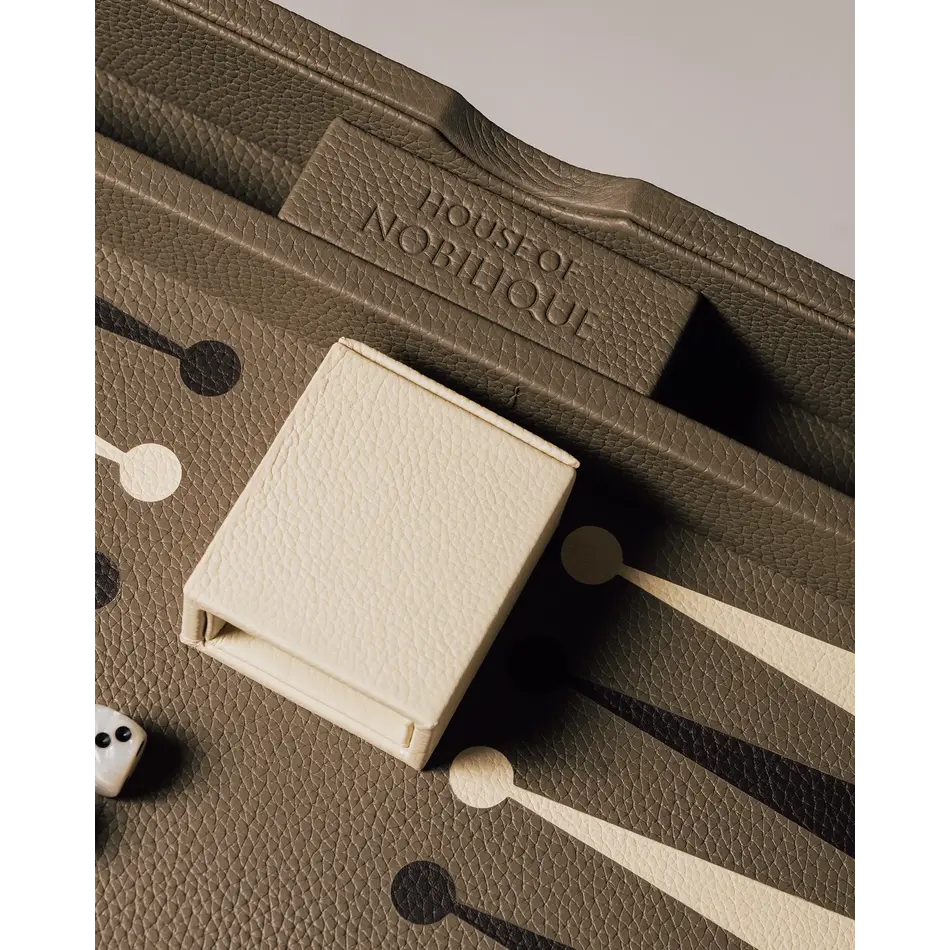 House of Nobilique House of Nobilique Leather Game Table Taupe – Leather Chess & Backgammon Table House of Nobilique House of Nobilique Leather Game Table Taupe – Leather Chess & Backgammon Table