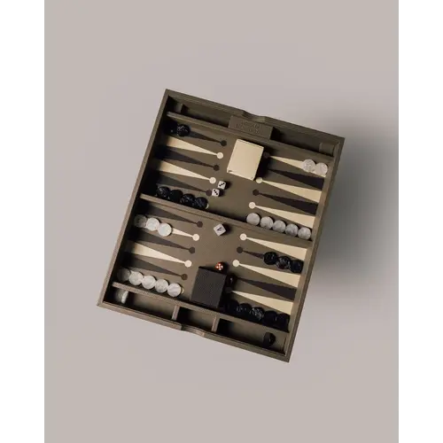House of Nobilique House of Nobilique Leather Game Table Taupe – Leather Chess & Backgammon Table House of Nobilique House of Nobilique Leather Game Table Taupe – Leather Chess & Backgammon Table