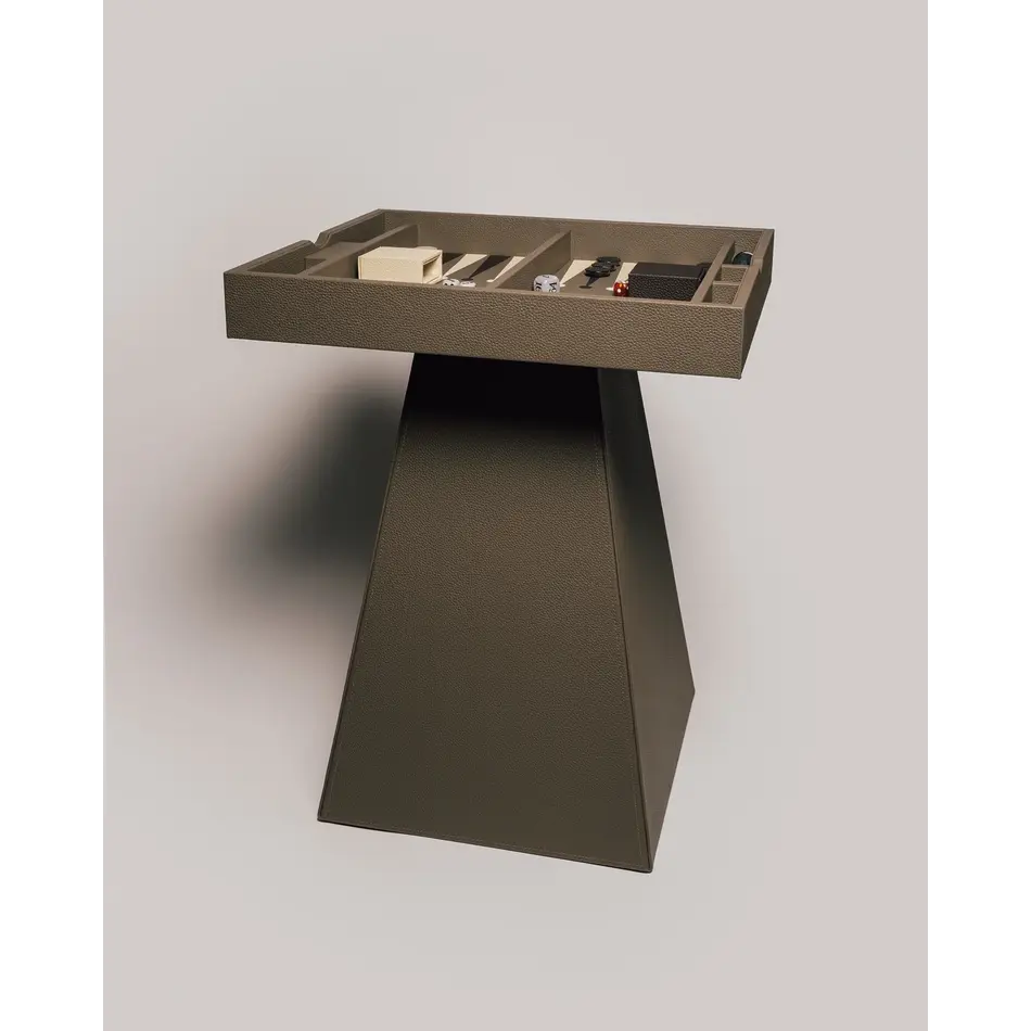 House of Nobilique House of Nobilique Leather Game Table Taupe – Leather Chess & Backgammon Table House of Nobilique House of Nobilique Leather Game Table Taupe – Leather Chess & Backgammon Table