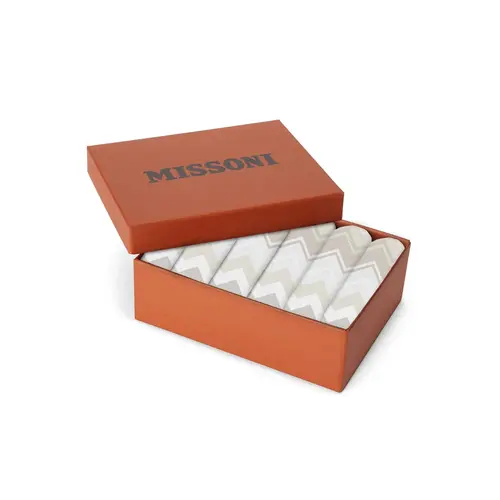 Missoni Home Missoni Giacomo Gastendoek – 30 x 30 cm – Set van 6 in Geschenkverpakking