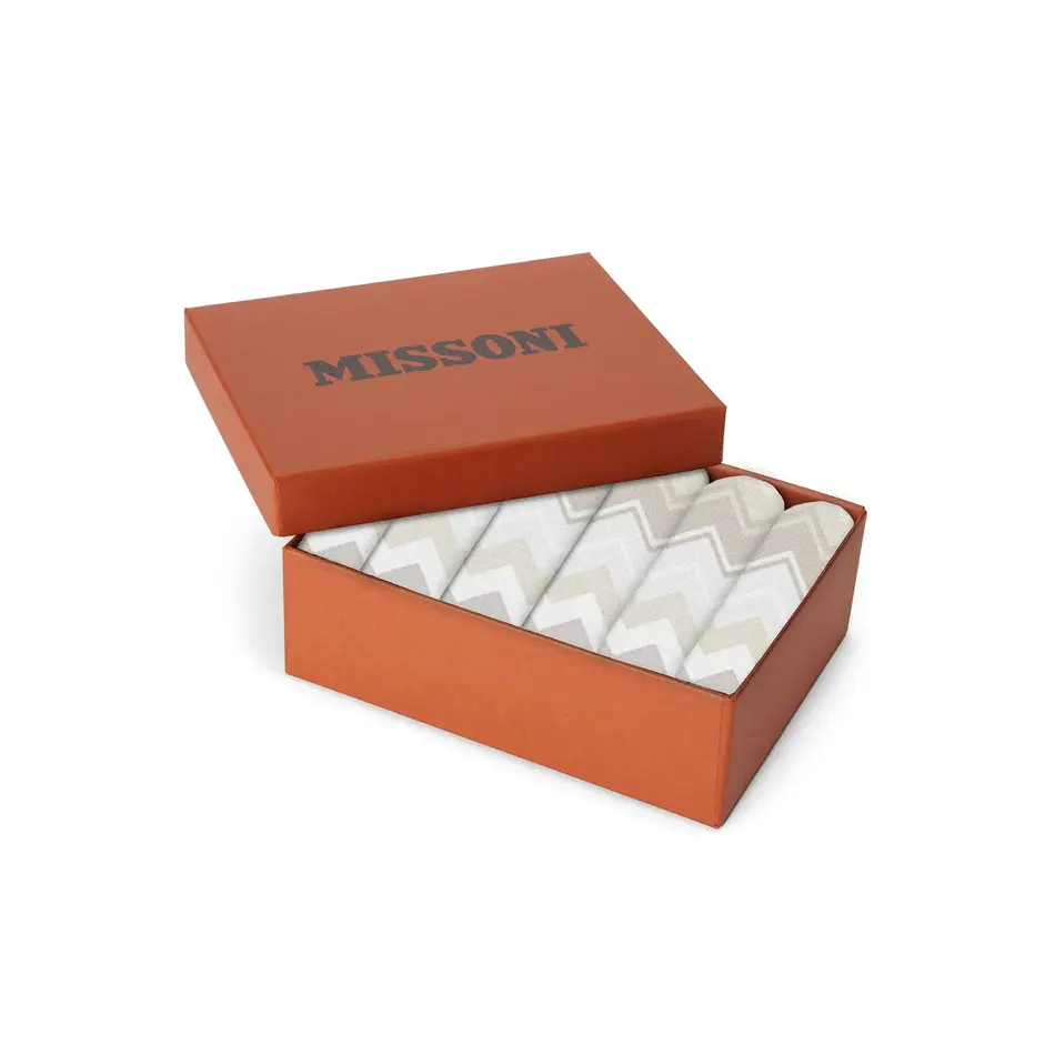 Missoni Home Missoni Giacomo Gastendoek – 30 x 30 cm – Set van 6 in Geschenkverpakking