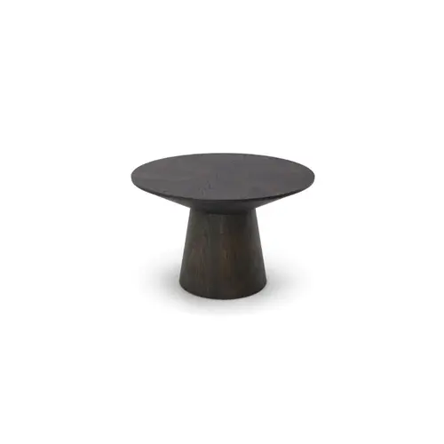 The Grand Interior AMALFI Round Side Table - Black Oiled Oak