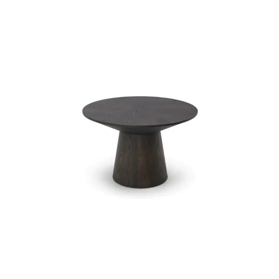 The Grand Interior AMALFI Round Side Table - Black Oiled Oak