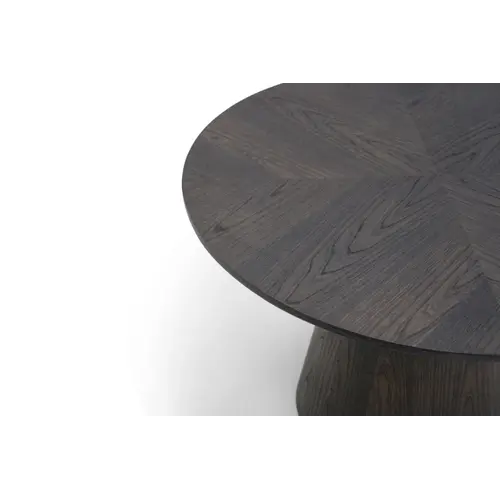 The Grand Interior AMALFI Round Side Table - Black Oiled Oak