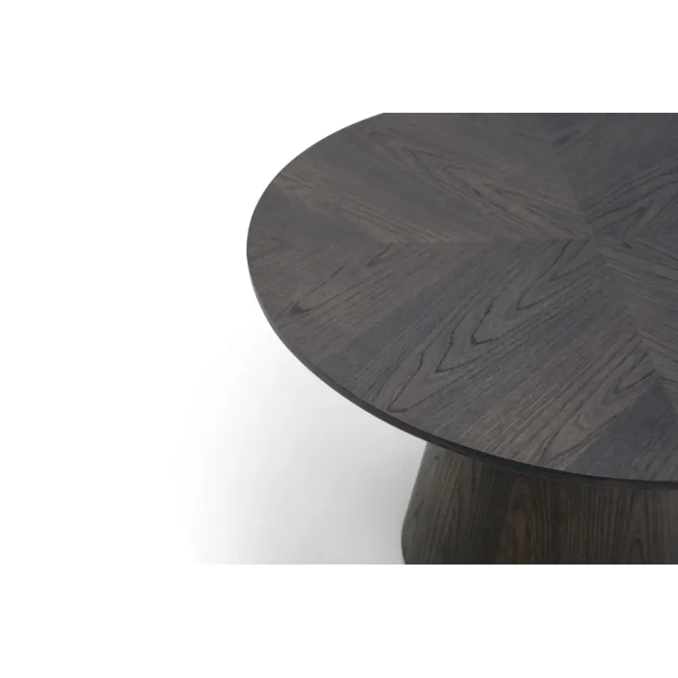 The Grand Interior AMALFI Round Side Table - Black Oiled Oak