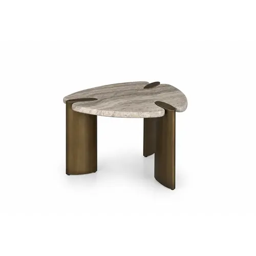 The Grand Interior ROMANO Travertine Side Table