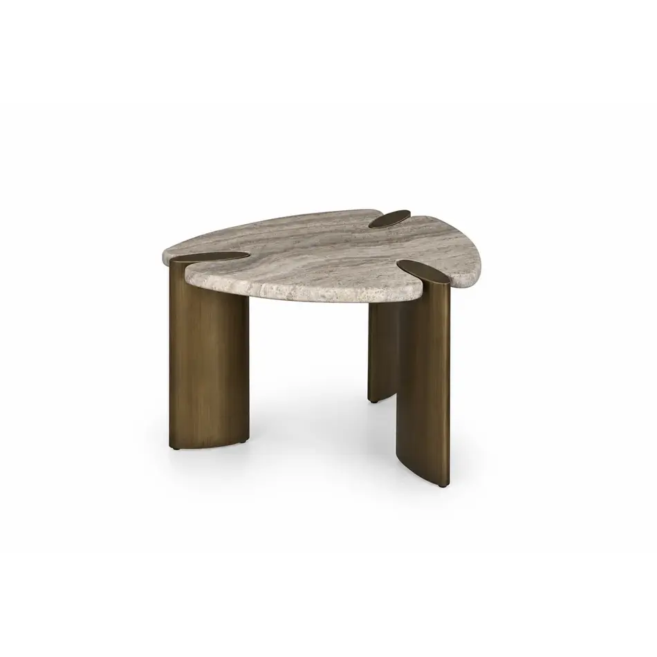 The Grand Interior ROMANO Travertine Side Table