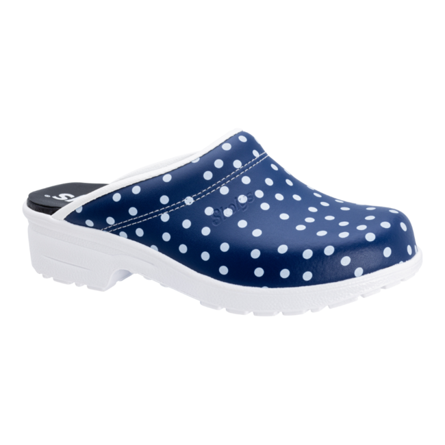 F-720.10 clogs blue + white dots