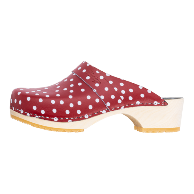 W-320.06 clogs Red + White dots