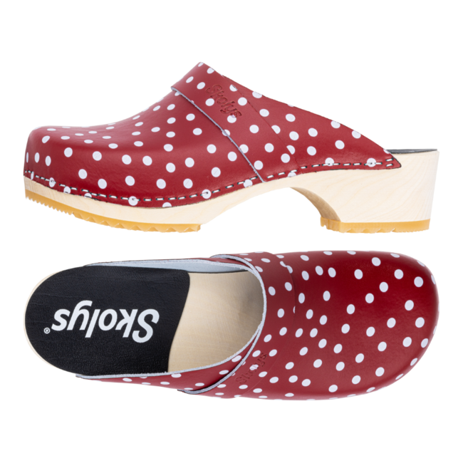 W-320.06 klompen Rood + witte stippen