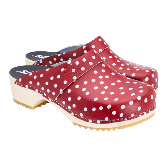 W-320.06 clogs Red + White dots