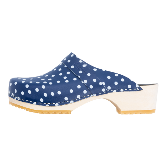 W-320.10 clogs Blue + White dots