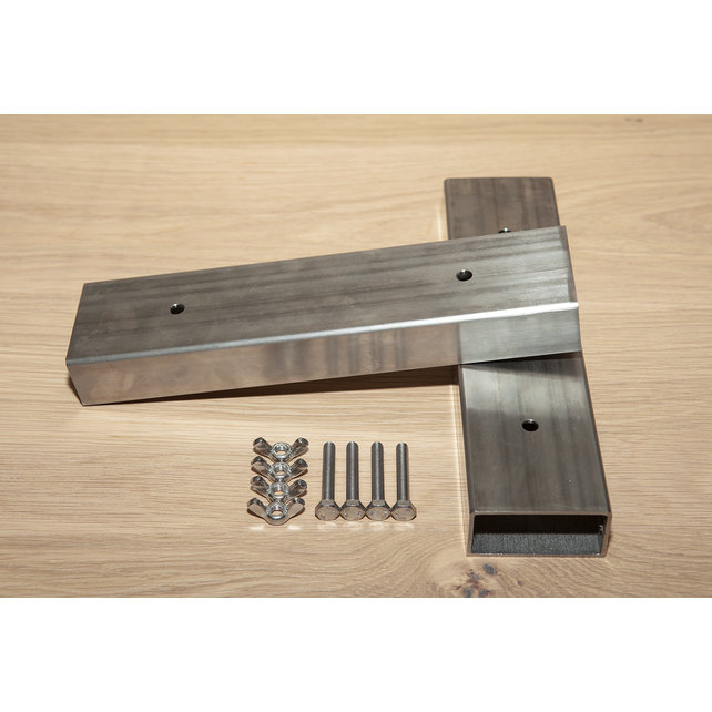 Handgemaakte RVS koppelstukken dakladder set