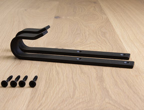 Zwarte bevestigingshaken set (gepoedercoat)