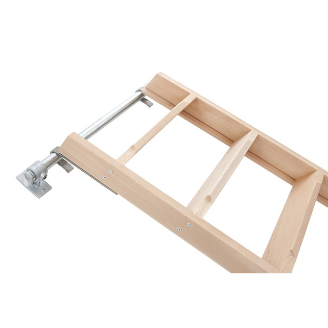 Houten zoldertrap  beuken (timmermanstrap)