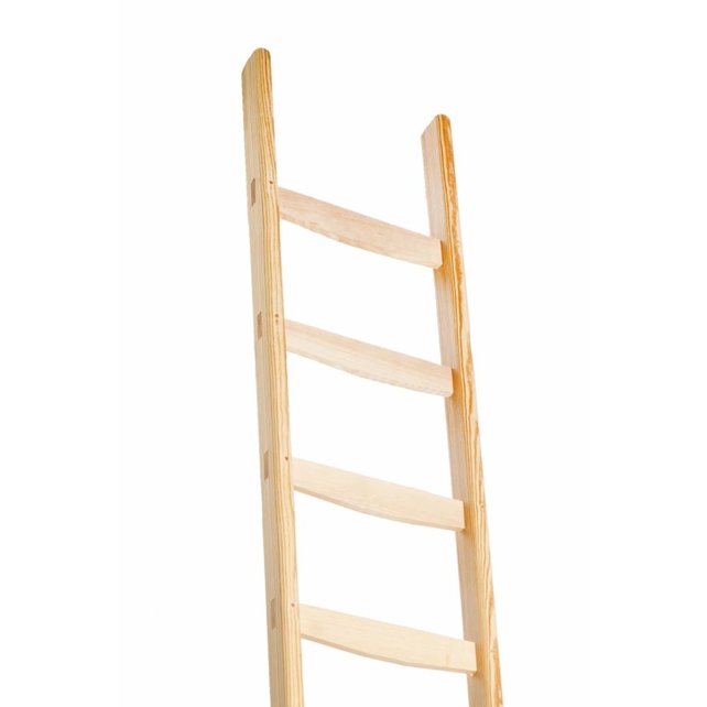 Houten boekenkastladder