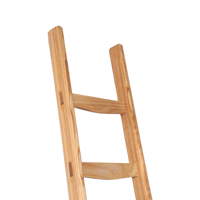 Houten bibliotheekladder