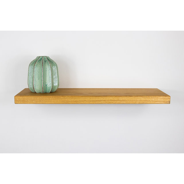 Zwevende wandplank eiken transparant geolied