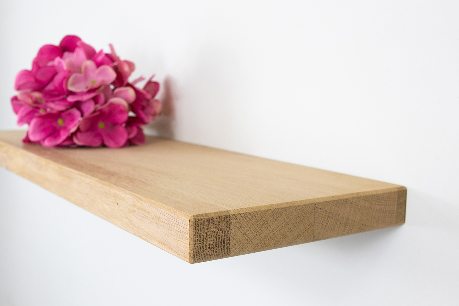 Wood Brothers Zwevende wandplank eiken recht 80 x 20 cm