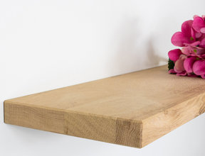 Zwevende wandplank eiken onbehandeld